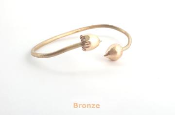 Magic Mushroom Bracelet Bangle Psilocybin Solid Silver : $175