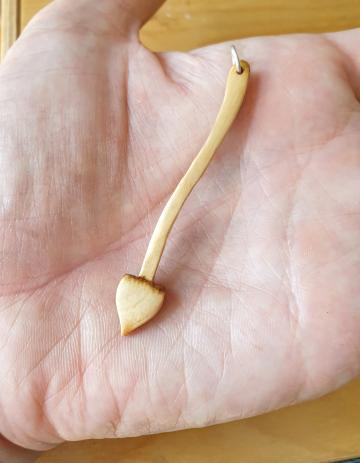 Magic Mushroom Psilocybin Pendant in Yew wood : $12