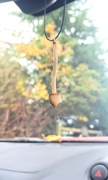 Magic Mushroom Psilocybin Pendant in Yew wood : $12