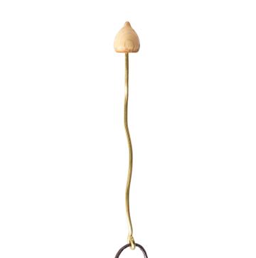 Magic Mushroom Pendant Liberty cap Yew wood Cap, Bronze Brass or Silver stem : $9